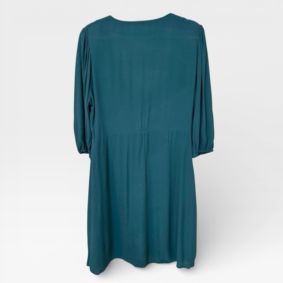 🌻 Monk & Lou Teal Pullover Dress with Front Tie #510 - Picture 6 of 11